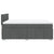 Box Spring Bed with Mattress Black Double Fabric