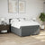 Box Spring Bed with Mattress Black Double Fabric