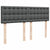 Box Spring Bed with Mattress Black Double Fabric