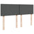 Box Spring Bed with Mattress Dark Grey Queen Fabric
