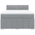 Box Spring Bed with Mattress Dark Grey Queen Fabric