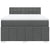 Box Spring Bed with Mattress Black Queen Fabric
