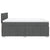 Box Spring Bed with Mattress Black Queen Fabric