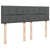 Box Spring Bed with Mattress Black Queen Fabric