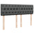 Box Spring Bed with Mattress Black Queen Fabric