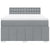 Box Spring Bed with Mattress Dark Grey Queen Fabric