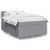 Box Spring Bed with Mattress Dark Grey Queen Fabric