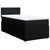Box Spring Bed with Mattress Black King Single Fabric