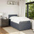 Box Spring Bed with Mattress Dark Grey King Single Fabric