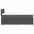 Box Spring Bed with Mattress Dark Grey King Single Fabric