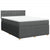 Box Spring Bed with Mattress Dark Grey Double Fabric