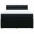 Box Spring Bed with Mattress Black Double Fabric