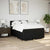 Box Spring Bed with Mattress Black Queen Fabric