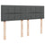 Box Spring Bed with Mattress Dark Grey Queen Fabric
