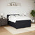 Box Spring Bed with Mattress Black Queen Fabric