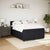 Box Spring Bed with Mattress Black Queen Fabric
