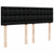 Box Spring Bed with Mattress Black Queen Fabric