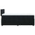 Box Spring Bed with Mattress Black King Single Velvet