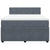 Box Spring Bed with Mattress Dark Grey Double Velvet