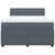 Box Spring Bed with Mattress Dark Grey Double Velvet