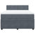 Box Spring Bed with Mattress Dark Grey Queen Velvet