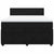 Box Spring Bed with Mattress Black Queen Velvet