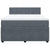 Box Spring Bed with Mattress Dark Grey Queen Velvet