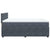 Box Spring Bed with Mattress Dark Grey Queen Velvet