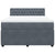 Box Spring Bed with Mattress Dark Grey Queen Velvet