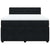 Box Spring Bed with Mattress Black Queen Velvet