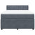 Box Spring Bed with Mattress Dark Grey Queen Velvet