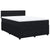 Box Spring Bed with Mattress Black Queen Velvet