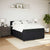 Box Spring Bed with Mattress Black Queen Velvet
