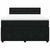 Box Spring Bed with Mattress Black Queen Velvet