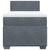 Box Spring Bed with Mattress Dark Grey King Single Fabric