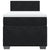 Box Spring Bed with Mattress Black King Single Fabric