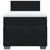 Box Spring Bed with Mattress Black King Single Fabric