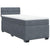 Box Spring Bed with Mattress Dark Grey King Single Fabric