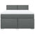 Box Spring Bed with Mattress Dark Grey Double Fabric