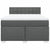 Box Spring Bed with Mattress Dark Grey Double Fabric