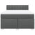 Box Spring Bed with Mattress Dark Grey Queen Fabric