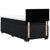 Box Spring Bed with Mattress Black King Single Velvet