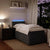 Box Spring Bed with Mattress Dark Grey King Single Velvet