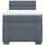 Box Spring Bed with Mattress Dark Grey King Single Velvet