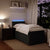 Box Spring Bed with Mattress Black King Single Velvet
