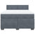Box Spring Bed with Mattress Dark Grey Queen Velvet