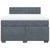 Box Spring Bed with Mattress Dark Grey Queen Velvet
