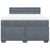 Box Spring Bed with Mattress Dark Grey Queen Velvet