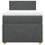 Box Spring Bed with Mattress Dark Grey King Single Fabric