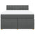 Box Spring Bed with Mattress Dark Grey Queen Fabric